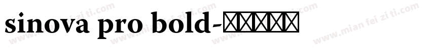 sinova pro bold字体转换